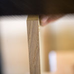 Ben Casson making a shelving unit in his workshop at Wobage Farm 2016